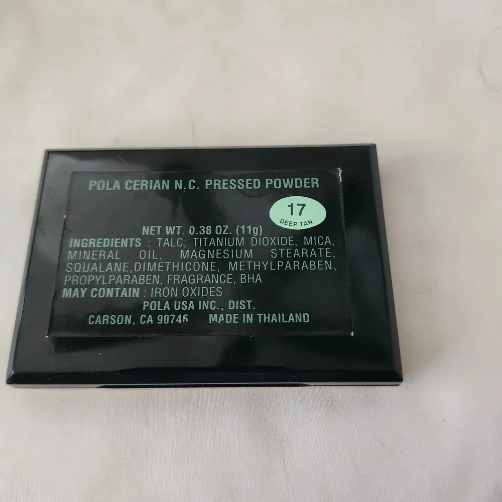 Pressed Powder Pola Cerian .38 Oz Light Deep Tan 17 Mirrored Compact D2